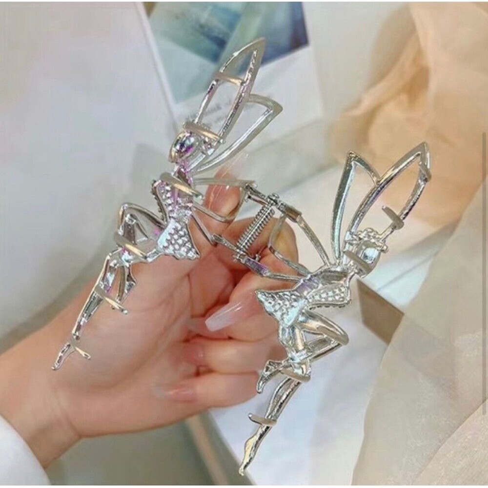 Fairy Hair Claw Clip Womens Gold Tone Elegant Daily/Party Use USA FairyCore Glam - Picture 3 of 5